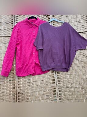 Quince Bundle Long Sleeve & Pull Over Women’s Size Large